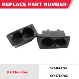 Fitede Car Door Cup Holder Insert Compatible with 2019-2024 Dodge Ram 1500 Right & Left Side Foam Door Trim Cup Holder Replaces# 5YK46TX7AC 5YK47TX7AC