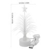 minkissy 2pcs Mini Christmas Tree USB Connection LED Fiber Optic