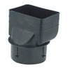 Mutual Industries Black Downspout Adapter, 3" x 4" x 4"