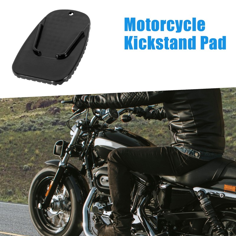 A ABSOPRO Universal Motorcycle Kickstand Support Extension Pad 9x5.8x0.8cm