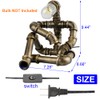 EFAYCRR Steampunk Table Lamp, Creative Robot Style Desk Lamp Vintage