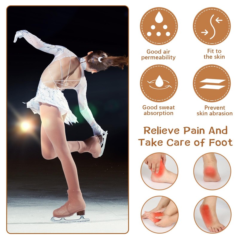 Suhine 4 Pcs Ankle Sleeve Ankle Gel Sleeves Ice Skate