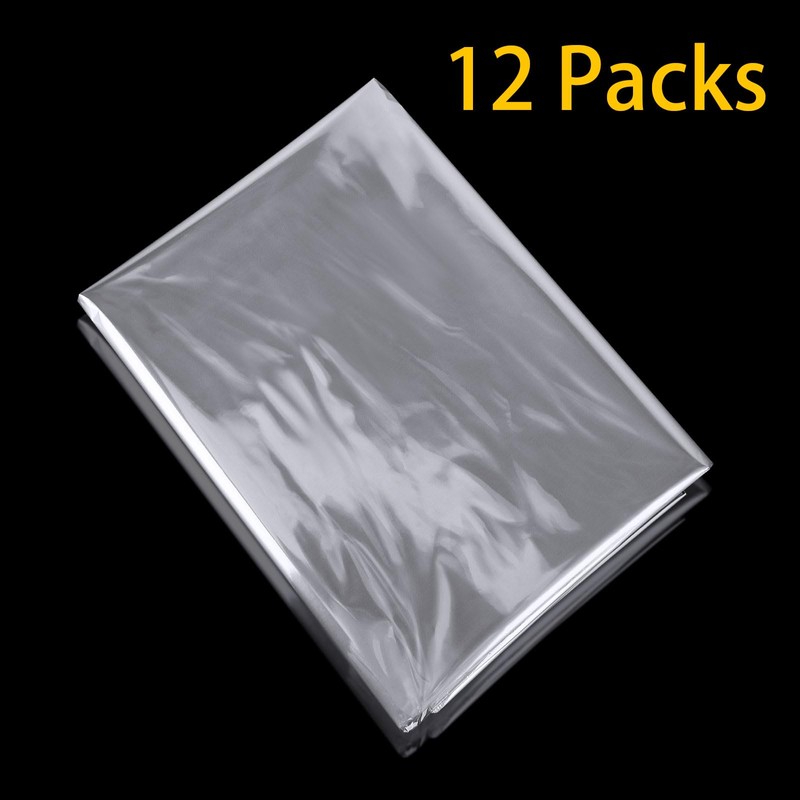 Petutu 12 Packs Large Cellophane Bags, 24"x30" Clear Basket Bags