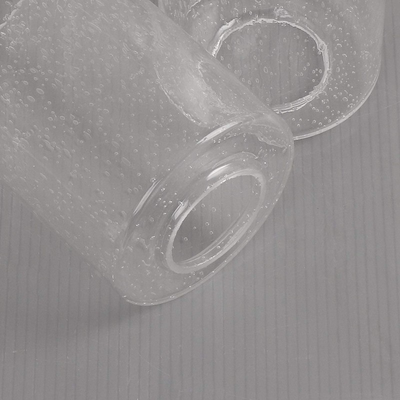 Voguad Seeded Glass Lamp Shade 3 Pack, Clear Cylinder Glass