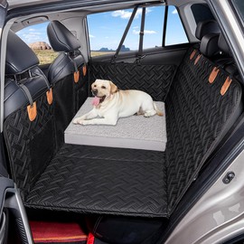 MAXFUT Dog Bed for Car Back Seat Extender,Waterproof Large Dog Mat for Seat Cover Back Seat,Washable Pet Bed for car Hammock(Gray, for car,SUV,Small Truck)