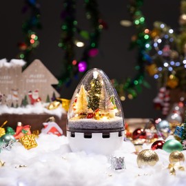 Music Box, Orgel, Cozy Mood Lamp, Winter Season, Wireless Power, Christmas Trees, X-Mas Objects, Baby Product, Permanent Working, Wireless Charger Included (Warm White)