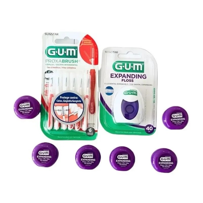 Kit De 7 Hilos Expanding Gum + 6 Proxabrush 1314