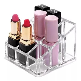 24x7 Organizador De Acrilico 9 Labiales Exhibidor Maquillaje