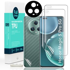 Ibywind Screen Protector for Honor Magic 5 Pro 5G (6.81 Inch), with 2 Flexible TPU Film, with 1 Metal Camera Protection [99.9% HD Clear, Case-Friendly, No Bubbles]