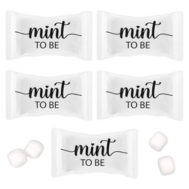 Gift Boutique Bridal Shower and Wedding Buttermints, Mint to Be Party Favors, 100 Count Individually Wrapped Cream Mints, 13 oz Candy Buffet Dessert Table Treats