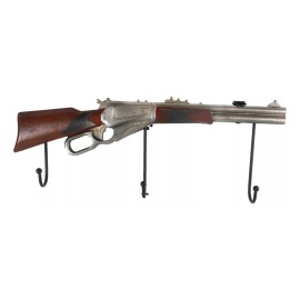 Ebros Gift Rustic Western Country Hunter Vertical Barreled Shotgun 3-Peg Wall Hooks Plaque