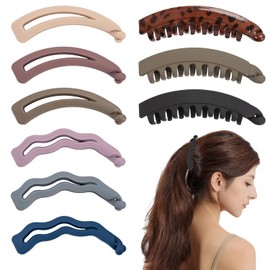 Banana Hair Clips, 9 PCS Large Hair Clips for Thick Thin Hair, 3 Style No Slip Banana Clips, Strong Holder Claw Clips for Women (A)