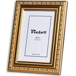 VictoR Picture Frame Chagall 4x6 Gold - Vintage Picture Frames with Shutterproof Acrylic Glass - 4 x 6 Photo Frame - Gold Picture Frames - Antique - Baroque