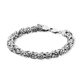 SAVE BRAVE Dean Byzantine Chain Bracelet Made of Robust Stainless Steel with Lobster Clasp - Length: 21 cm - Nickel and Lead Free - Includes Jewellery Packaging, Stainless Steel, No Gemstone