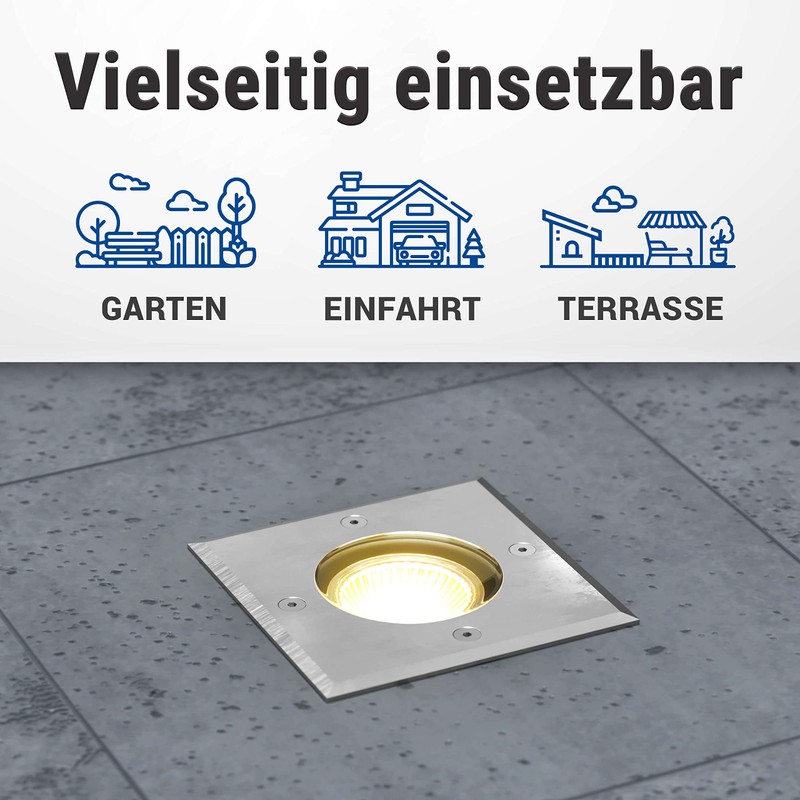 lambado® Flat LED Floor Spotlight for Outdoor Use with RGB