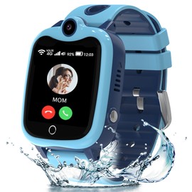 Children's Smartwatch 4G Smartwatch with GPS and Phone, IP68 Waterproof GPS Watch Children with SOS Video Call Voice Chat School Mode Game Alarm Clock Children's Watch Gift for Girls and Boys 3-14
