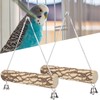 2pcs Pet Birds Parrots Wooden Swing Stand Bar Safety Toy