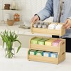 Wisuce Tea Holder for Tea Bags Organizer - Bamboo Tea