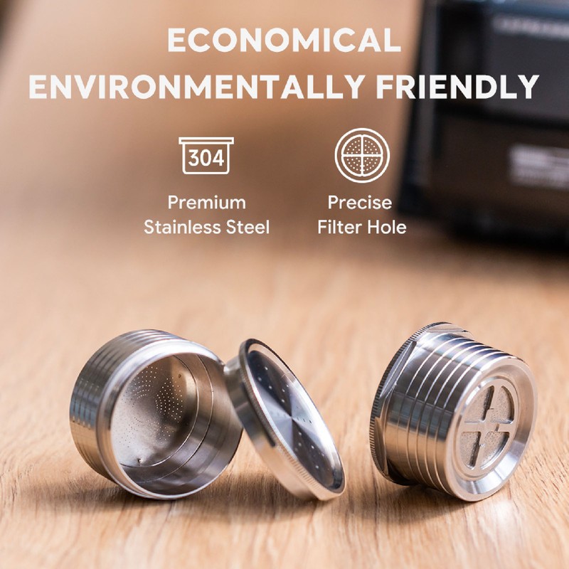 Stainless Steel Coffee Capsule Reusable Coffee Pods Eco Friendly Refillable