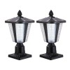 2-pack Outside 3000/6000K LED Lighting Cast Aluminum Solar Post Light