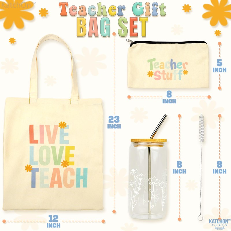 KatchOn Teacher Gift Bag Set with Grow