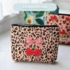 BornSiiren Leopard Print Cherry Makeup Bag,Cosmetic Bag for Women, Large