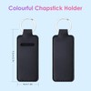 Gerkia Two-piece Chapstick Holder KeyChain，Cute Leather Women and Men Lip