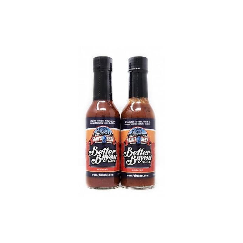 2 Pack of Better Bayou Sauce Fairs Best 5oz Bottles