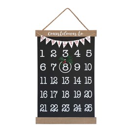 Paris Loft Christmas Countdown Sign, Countdown to Christmas Calendar, Hanging Magnetic Sign, Wood and Metal Farmhouse Decor, Advent Calendar