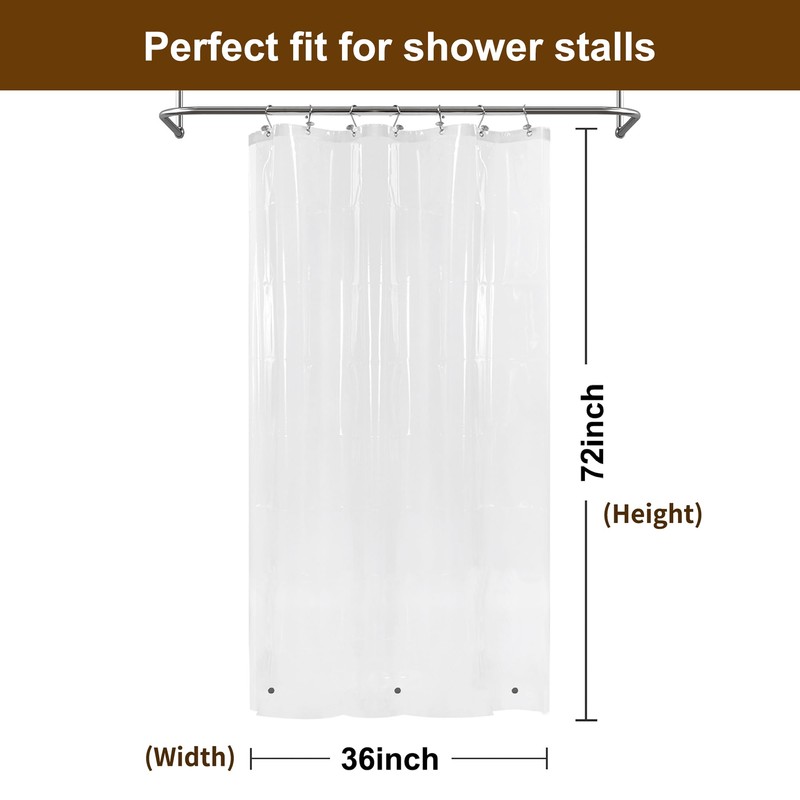 Barossa Design Small Shower Curtain for Shower Stall Size 36