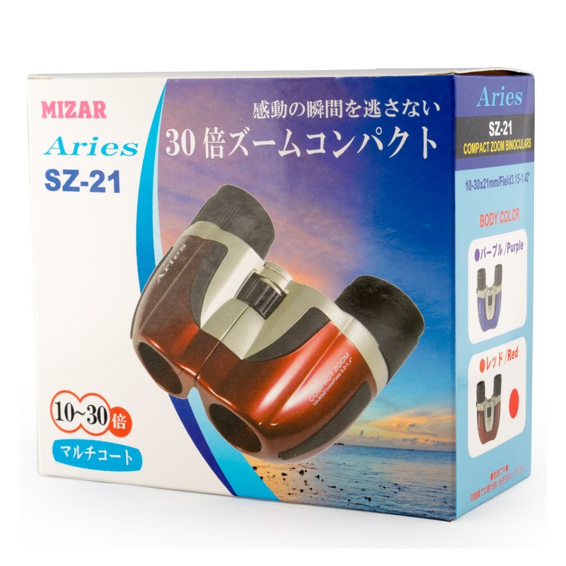 MissarTech SZ-21 RED Binoculars, Magnification, 10-30x, Red