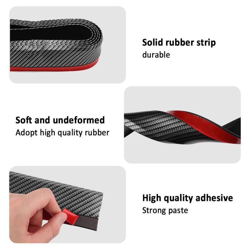 8.2Ft Carbon Fibre Front Lip As Front Bumper Protector,Upgraded Widen