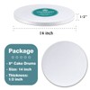 White Cake Drums Round 14 Inch Cake Boards with 1/2-Inch