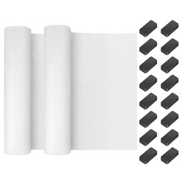 Hemoton 2 Rolls Range Hood Filters Sheets Nonwoven Fabric Grease Filter Replacement Anti Oil Filter Paper Oil Proof Sticker Anti Oil Papers for White 10