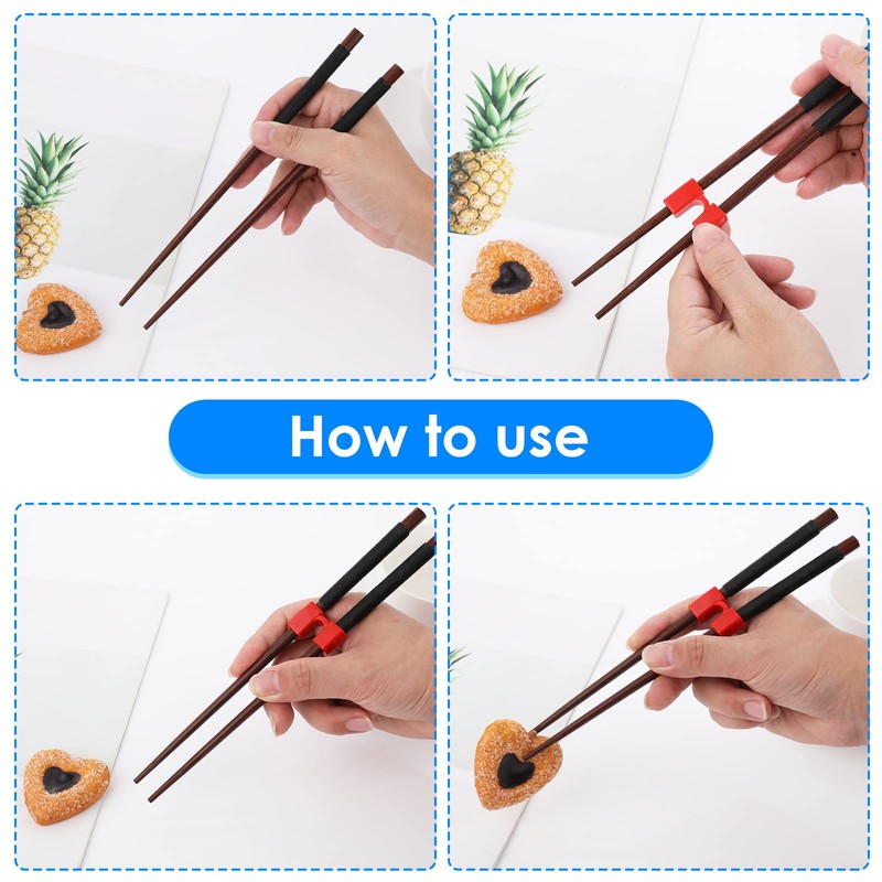 5 Pieces Reusable Chopsticks Helpers Training Chopstick Hinges Connector Practice