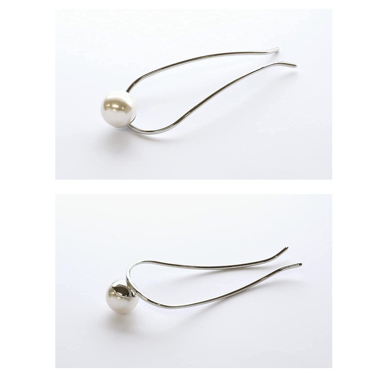 JewelVOX Hair Accessories Hair Comb Single Pearl Hair Ornament (Gold)