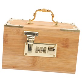 BESPORTBLE Retro Piggy Bank with Password Lock Vintage Treasure Chest for Jewelry and Coins Storage Space for Personal Valuables for Christmas and Weddings Decorative Trinket Box for Home and