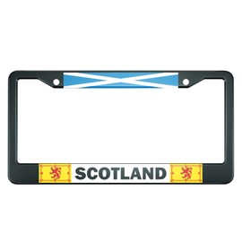 HOSNYE Scotland Flag License Plate Frame Lag of Hulst Zeeland Blue and White Metal License Plate Cover Front Plates Frames Car Tag Frame for Women Men US Vehicles Standard