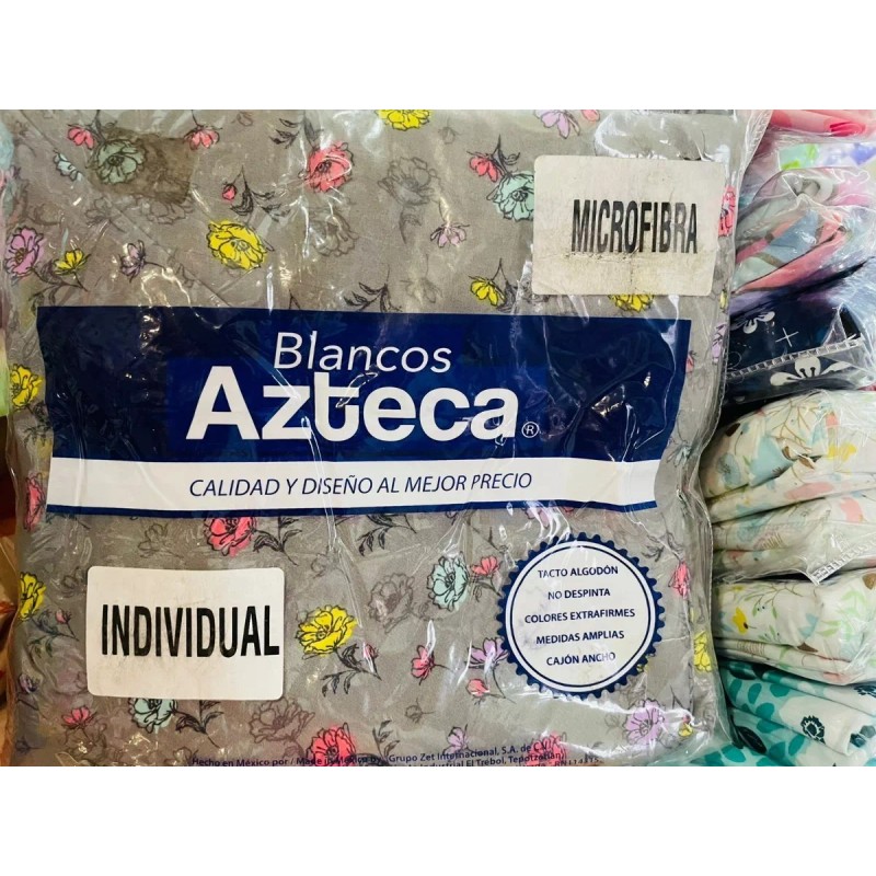 Blancos Azteca 10 Sábanas Individual Microfibra Mayoreo, 38 Cm De