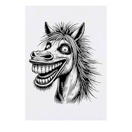'Crazy Horse' Temporary Tattoo - Water Resistant, Skin-Safe, Non-Toxic Transfer (TO00081289)