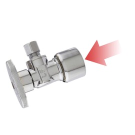 Plumb Pak K2626PCPO Quarter Turn Quick Lock Angel Valve 1/2 in. x 1/4 in, Silver