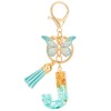 MWOOT Cute Initial Letter J Keyrings Green Key Ring,Capital Alphabet