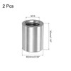 sourcing map M16x2mm Round Coupling Nuts, 2 Pcs 304 Stainless