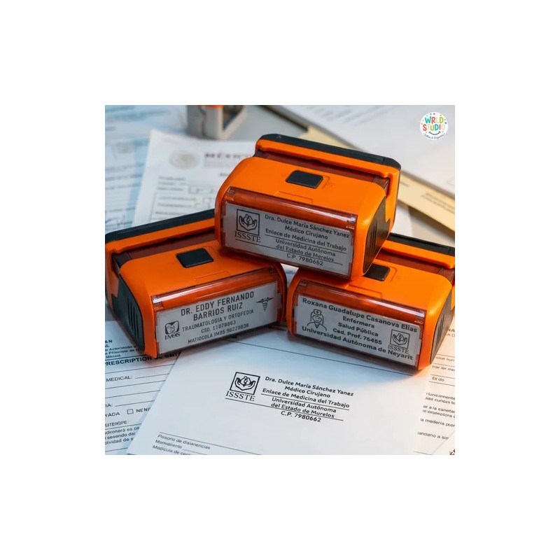 Sello Personalizable Para Doctores Y Medicos 5.8 X 2.2 Cm