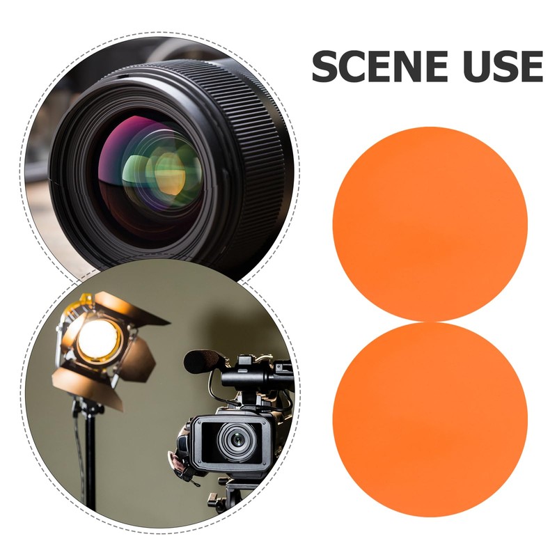Angoily Pack of 10 Sunset Film, Circular Cut Colour Films,