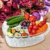 15 Inches Divided Serving Tray with Lid & Ice Tray,