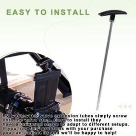 (2 Pack) RV Sewer Waste Valve Extension Rod 12",fits for Valterra,Camco Waste Valve,rv Black Water Tank Valve Rod,rv Dump Valve Handle Replacement,Compatible with RV Sewer Hose Kit