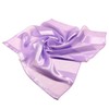 Premium Silk Feel Striped Satin Square Scarf, Lavender