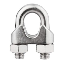 BNYZWOT 1/2'' Stainless Steel Wire Rope Cable Clamp Fastener Clips Pack of 6