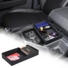 auguisy-motortrim Black Center Console Water Cup Storage Box Tray Fit